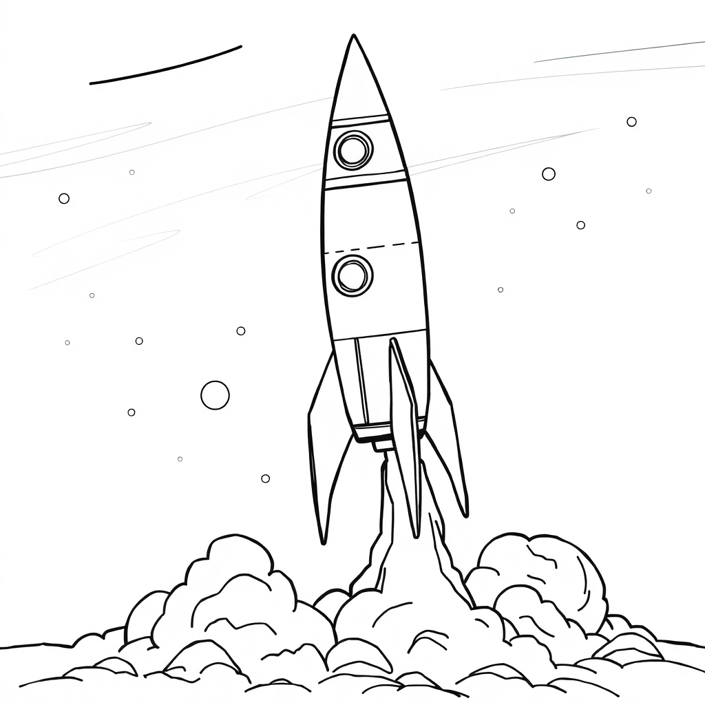 Base Espacial com Foguete
