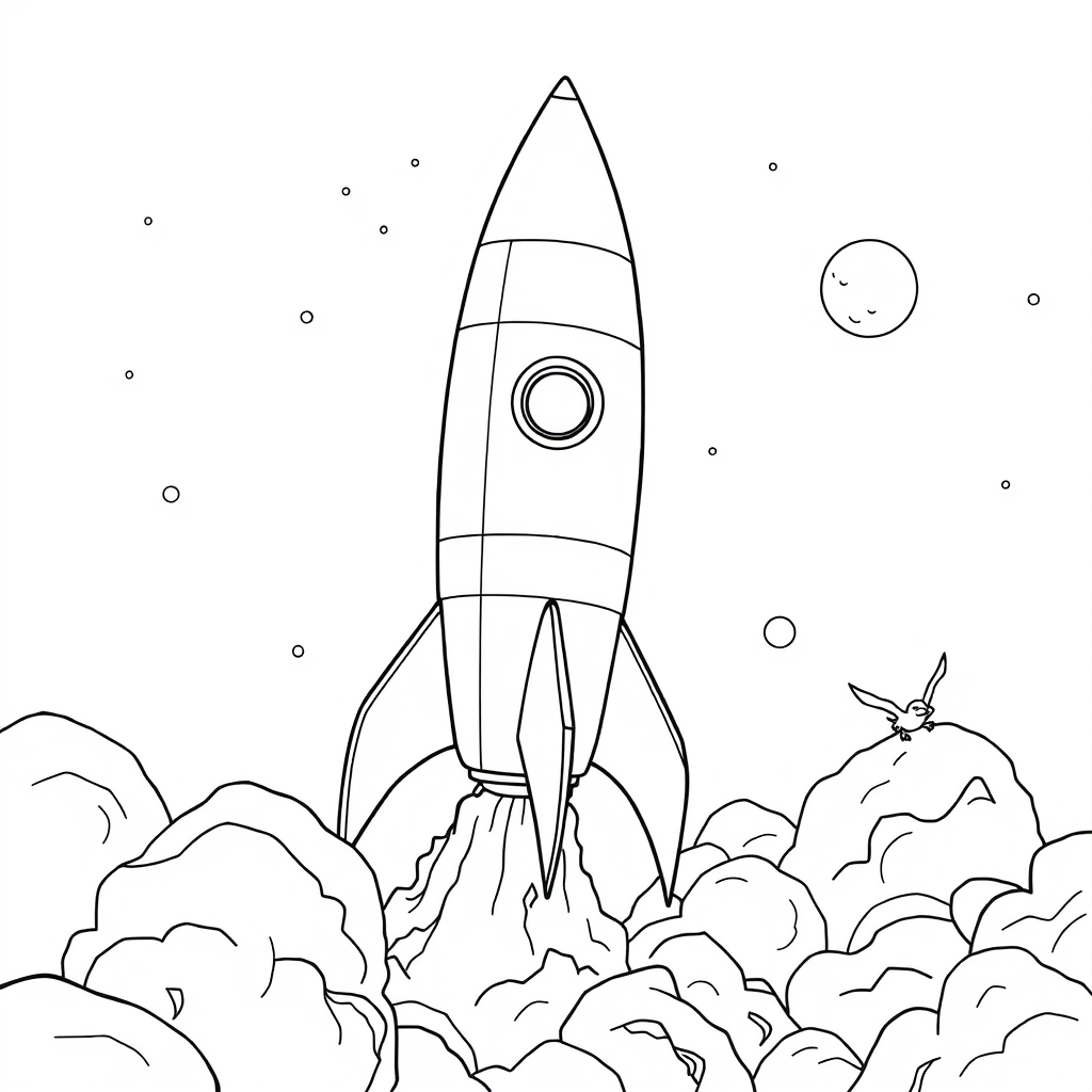 Foguete em uma Estação Espacial