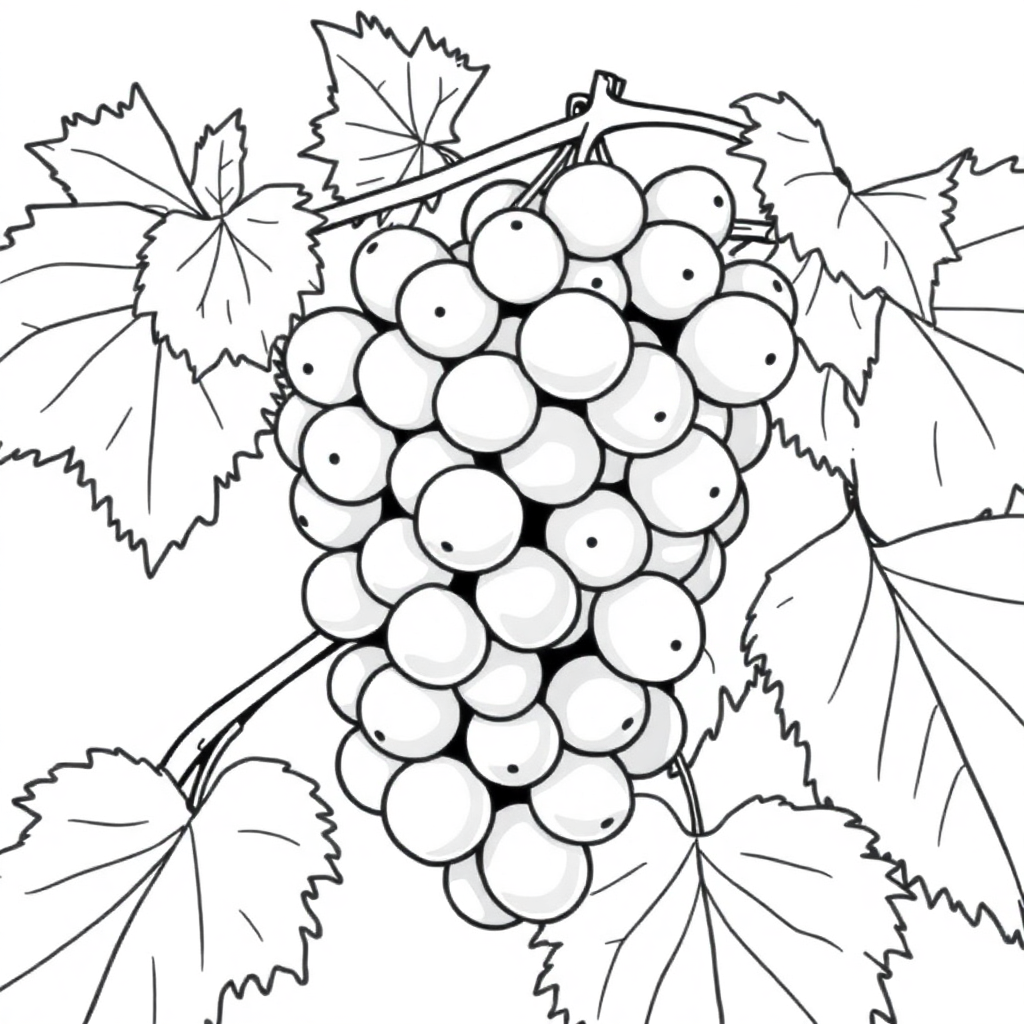Cacho de Uvas na Videira