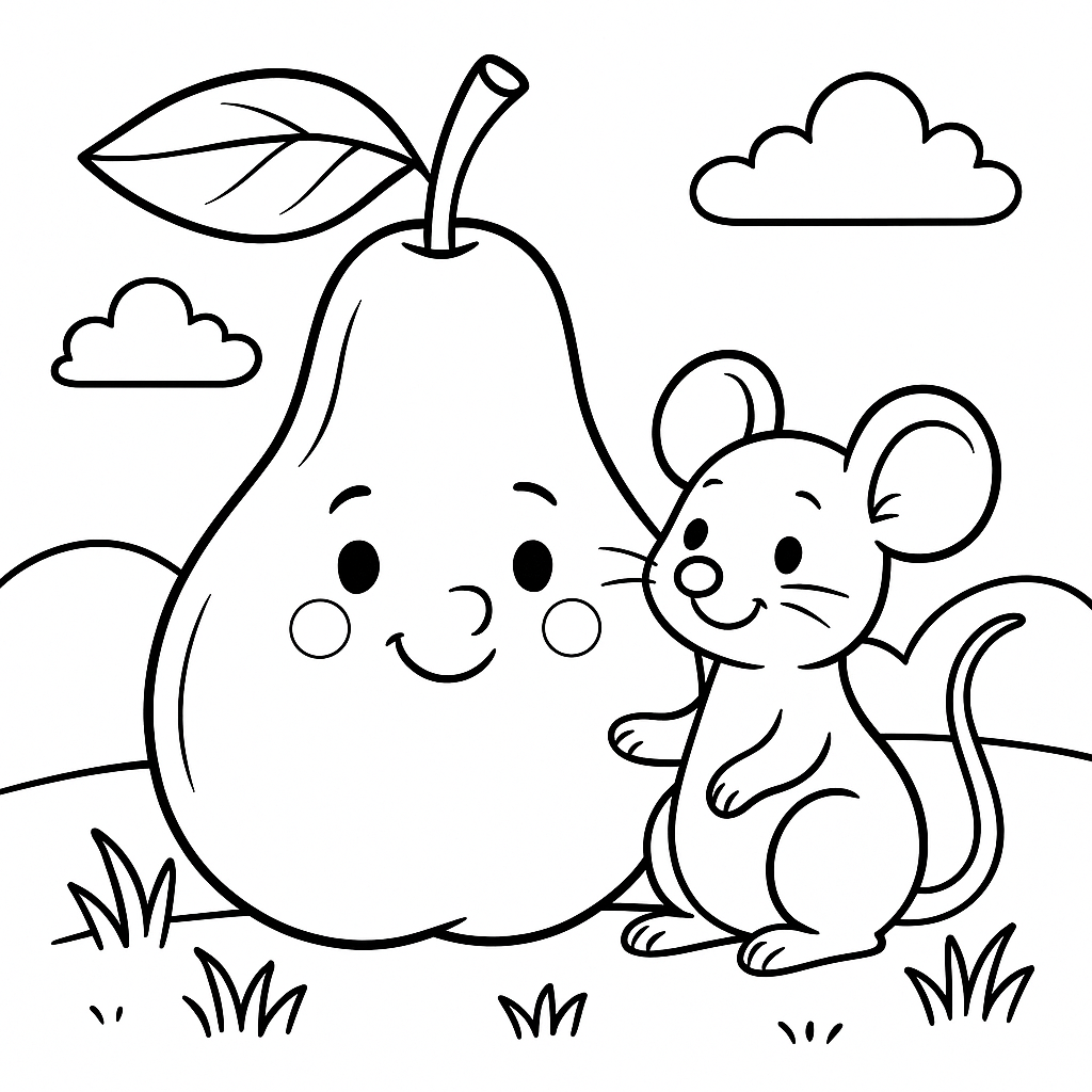 Pêra Suculenta com Ratinho Amigo