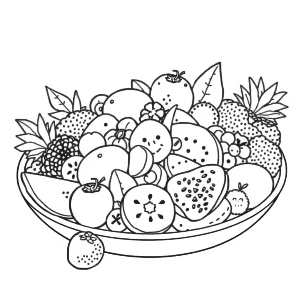Salada de Frutas Festiva na Tigela