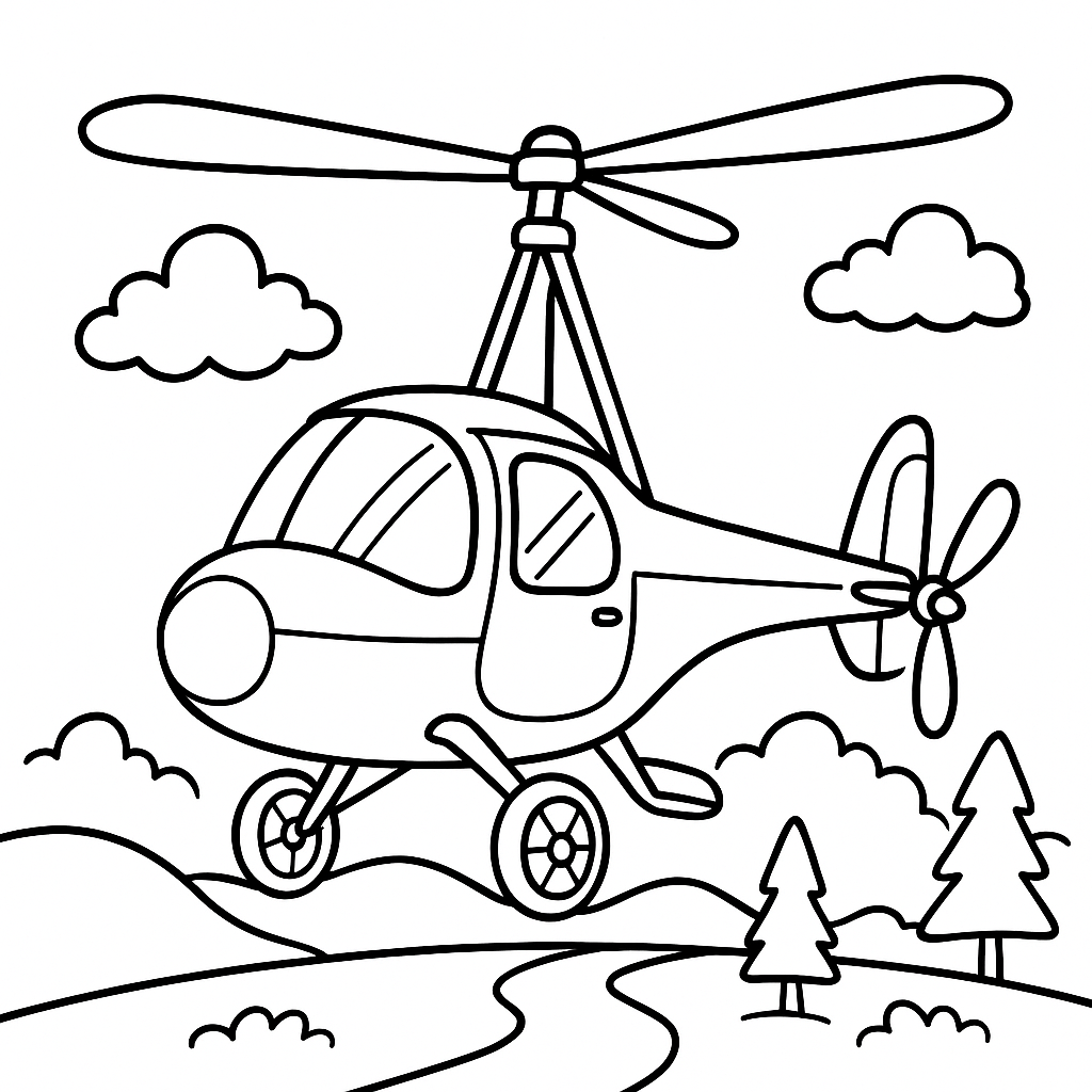 Helicóptero Girocóptero Vintage