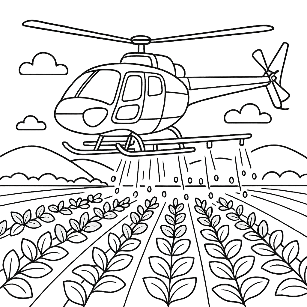 Helicóptero Agrícola Pulverizador de Plantações