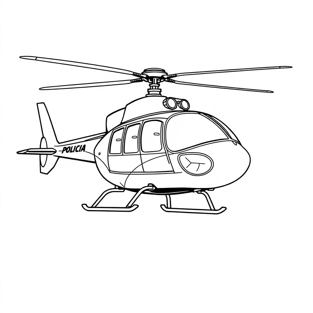 Helicóptero da Polícia Sobrevoando a Cidade