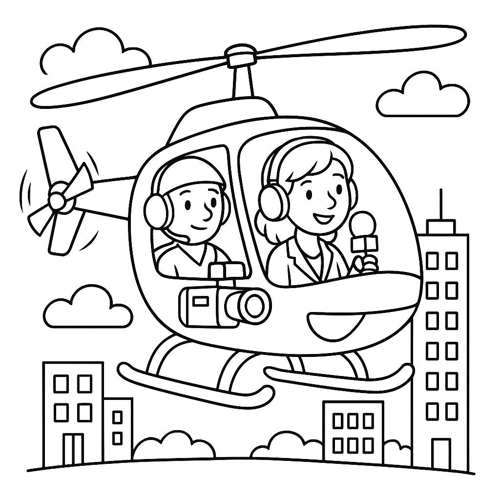 Helicóptero Noticioso de TV e Jornalismo