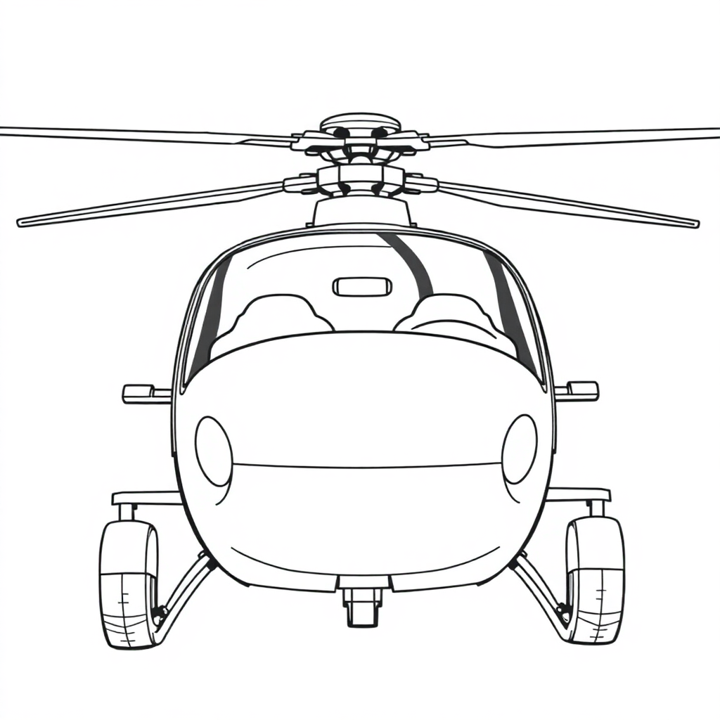 Helicóptero Visto de Frente