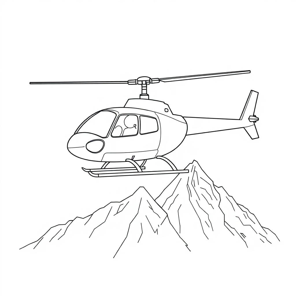 Helicóptero Sobre Montanhas