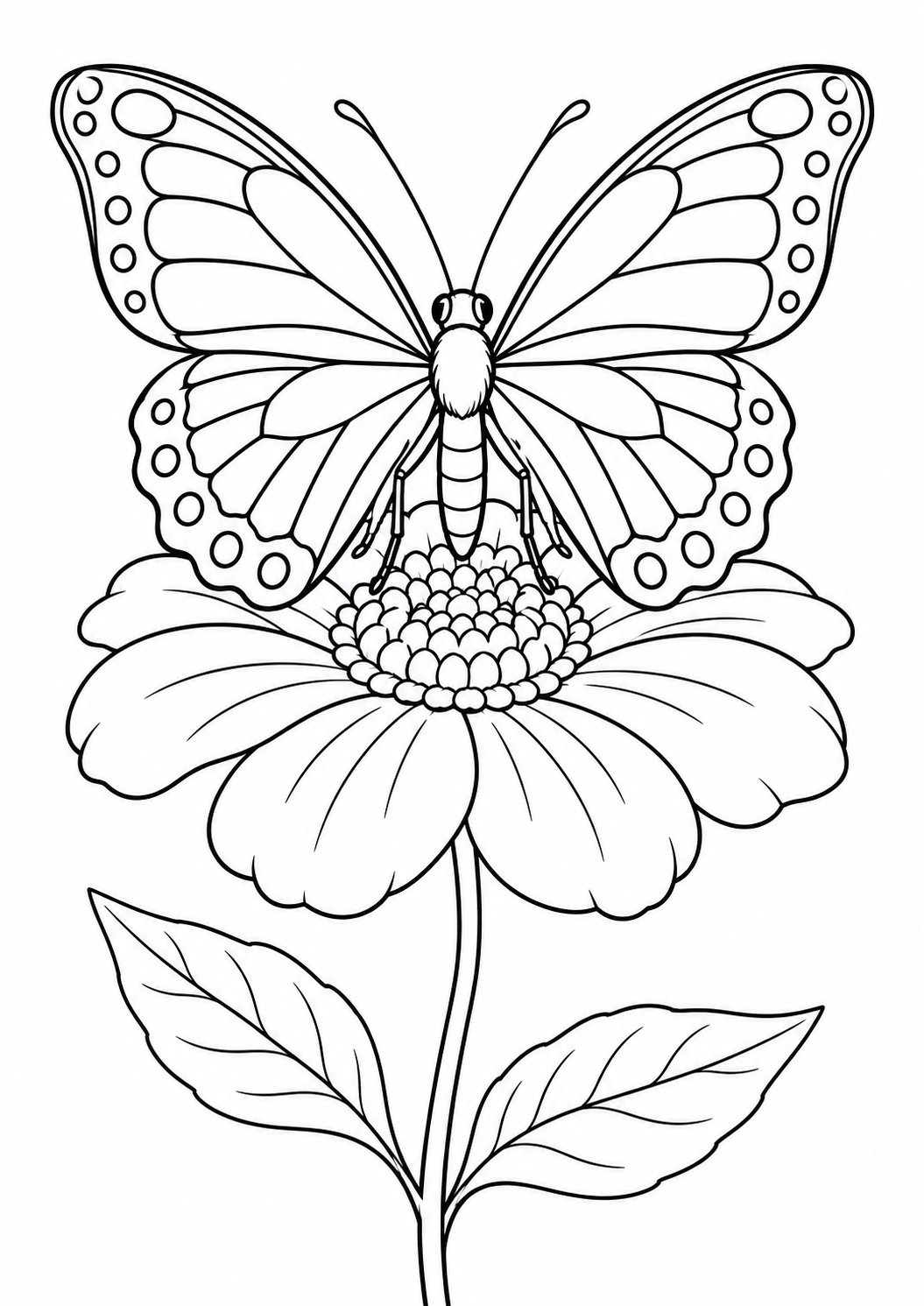 Borboleta Pousada em uma Flor