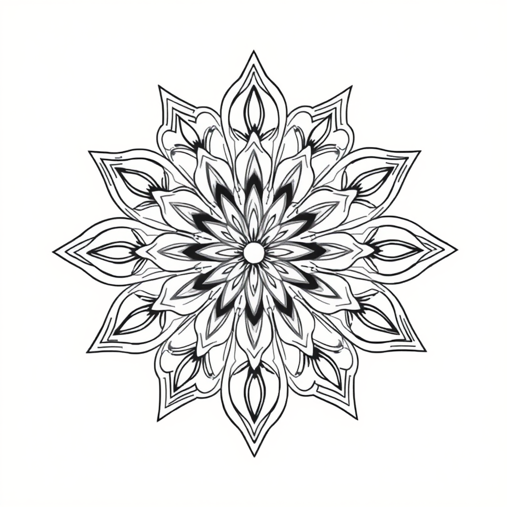 Mandala com Folhas