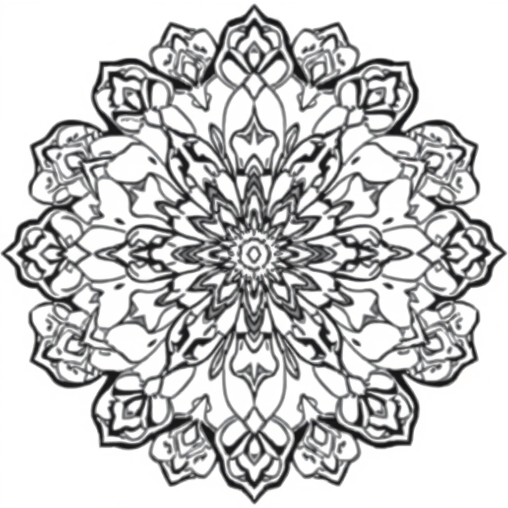 Mandala com Formas de Gotas