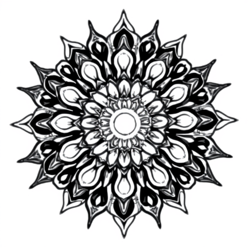 Mandala com Padrões de Sol