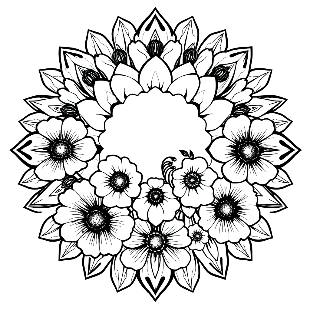 Mandala de Flores do Campo