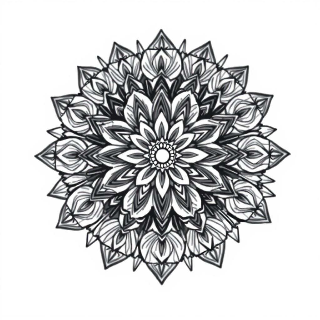 Mandala de Flores e Pétalas