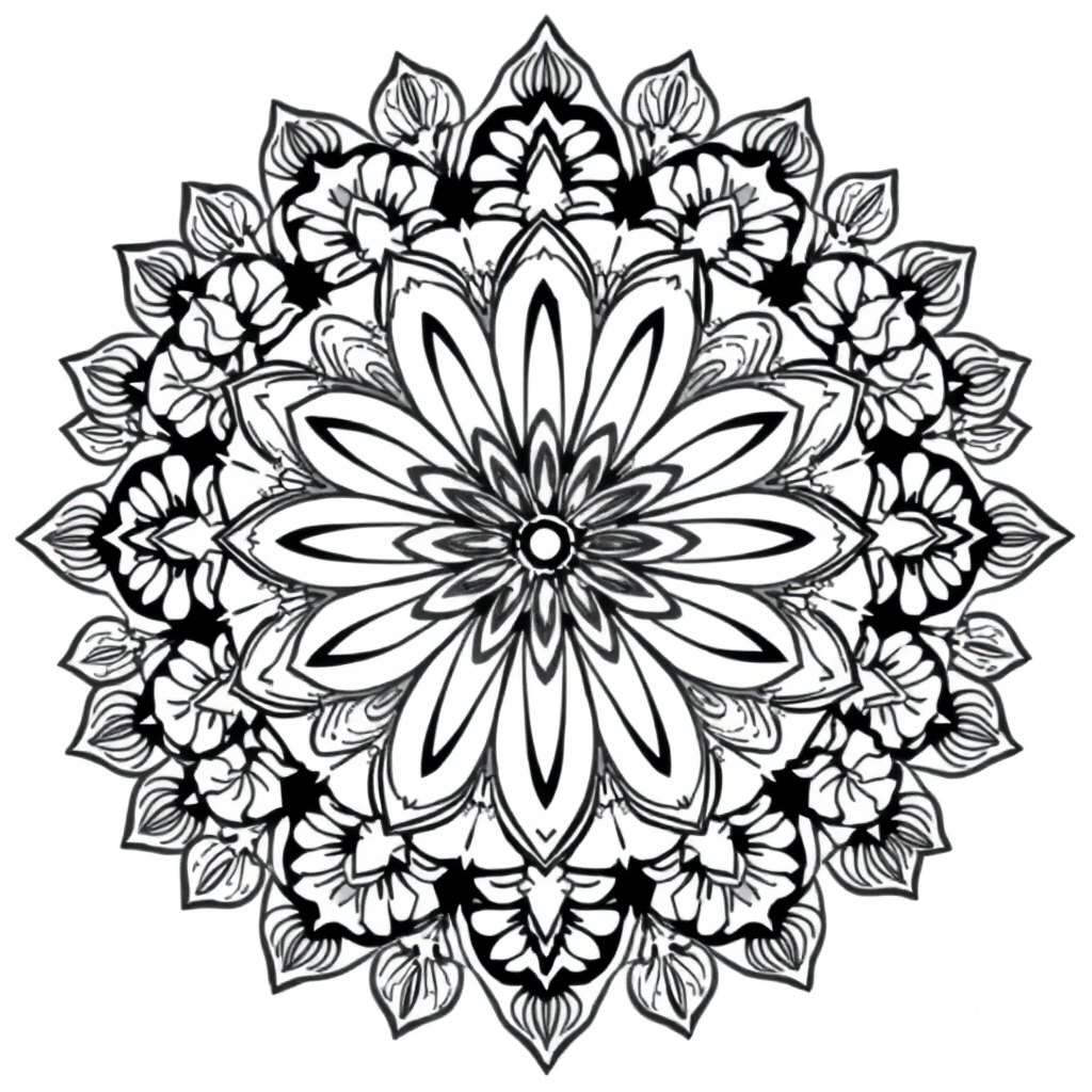 Mandala de Flores Grandes