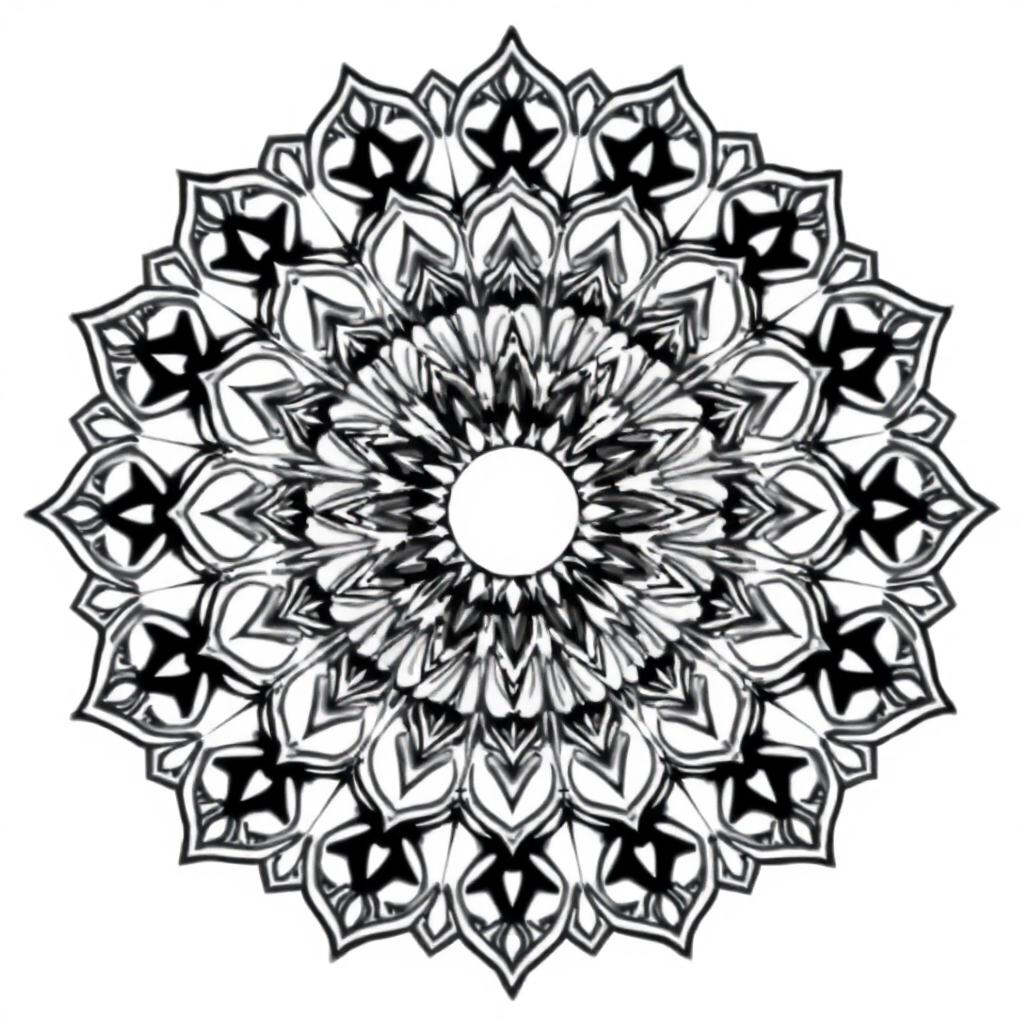 Mandala de Lua e Estrelas