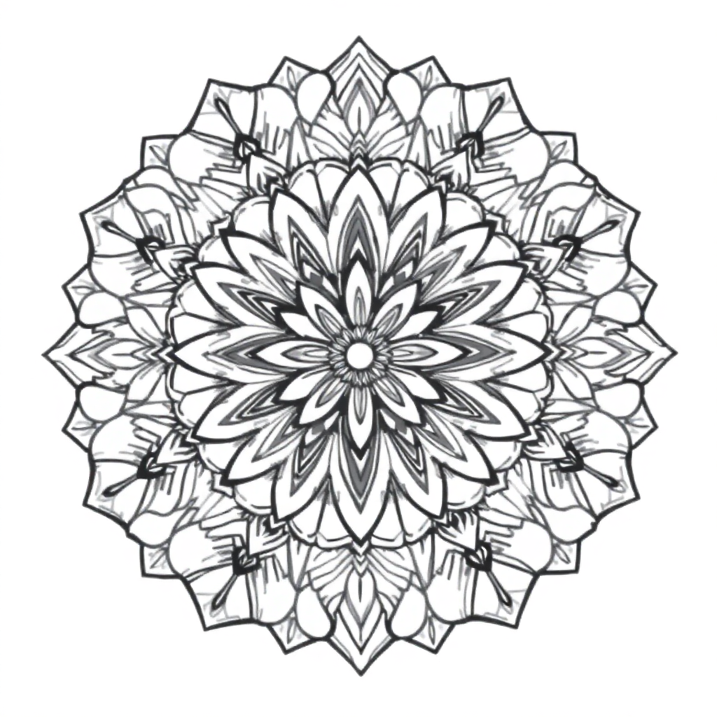 Mandala Floral para Crianças