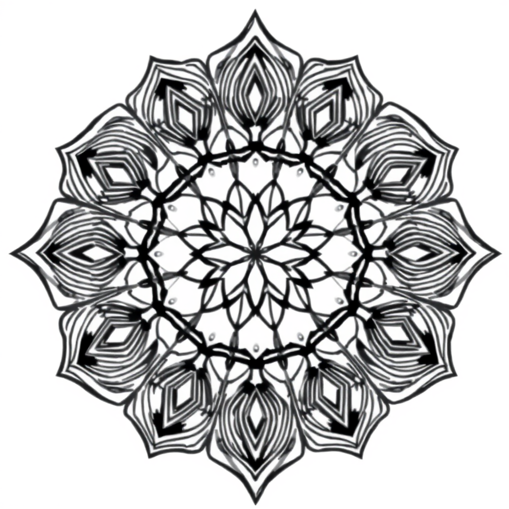 Mandala Geométrica com Triângulos