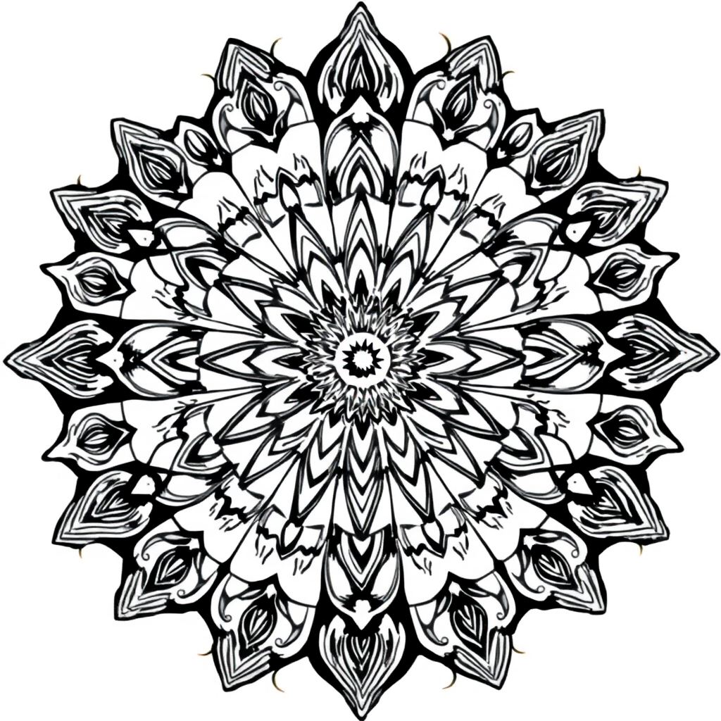 Mandala Geométrica de Quadrados