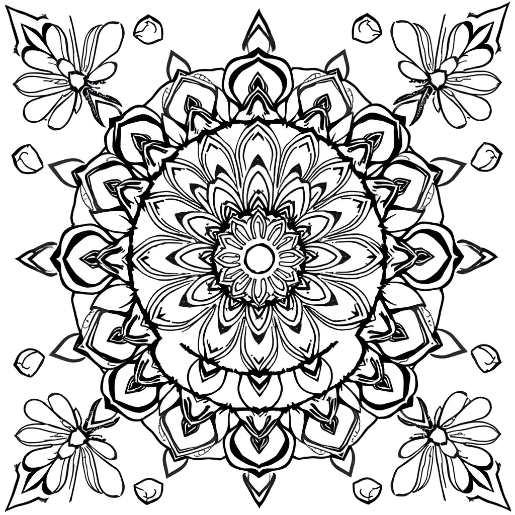 Mandala Infantil com Formas Simples