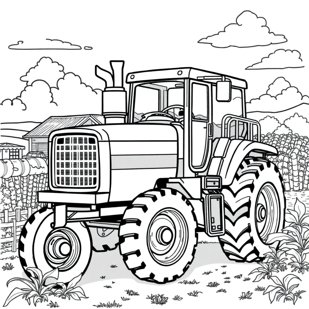 Colheitadeira em uma Fazenda