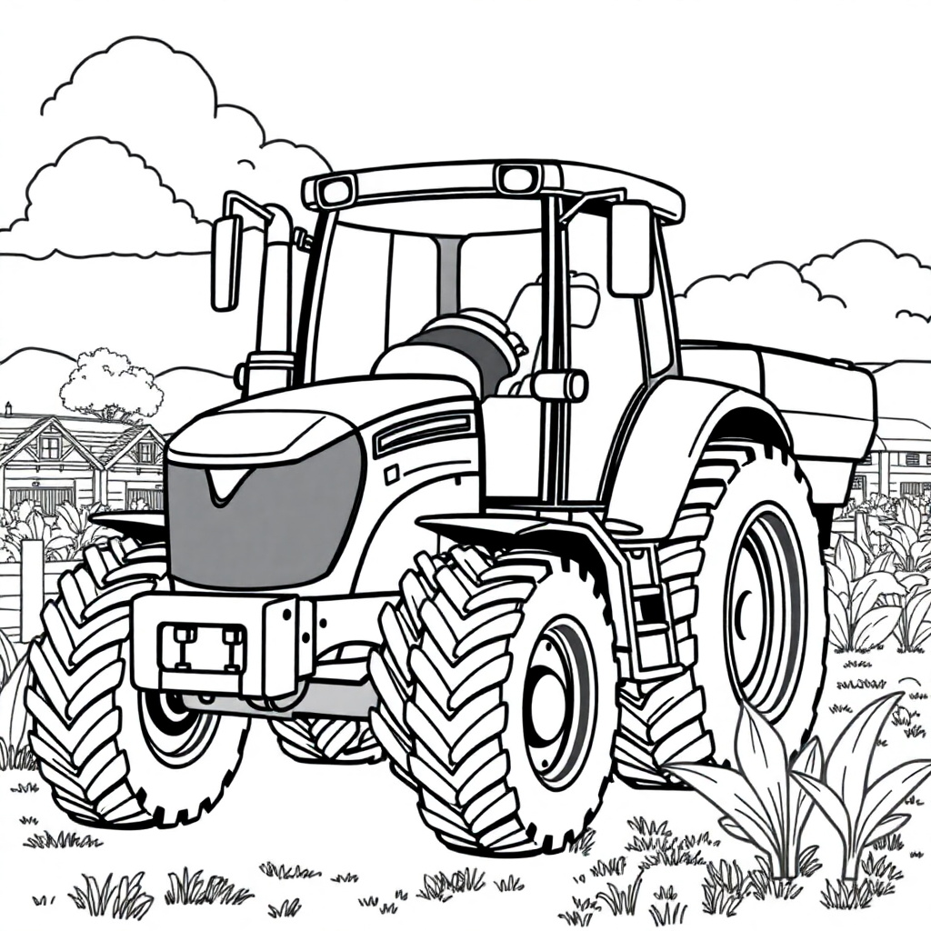 Fazenda com Máquinas Agrícolas