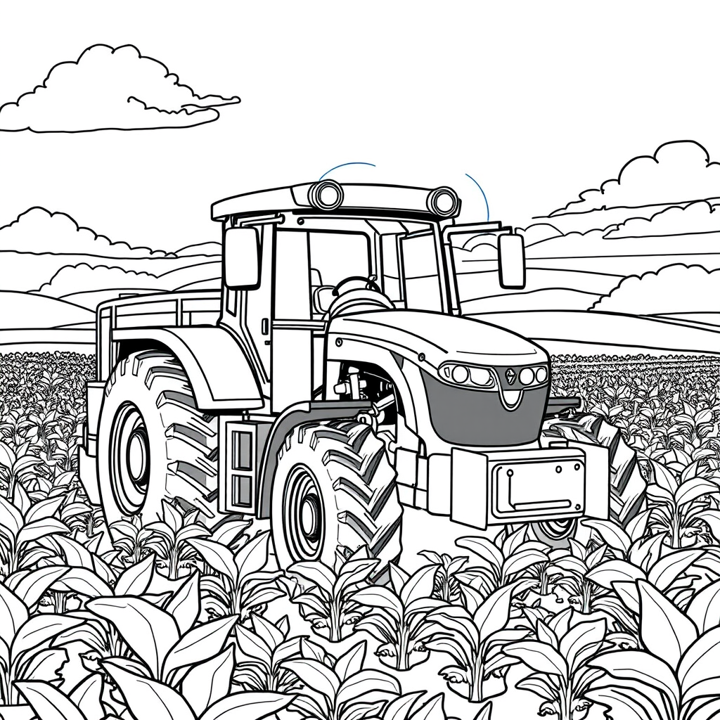 Máquina Agrícola em uma Plantação