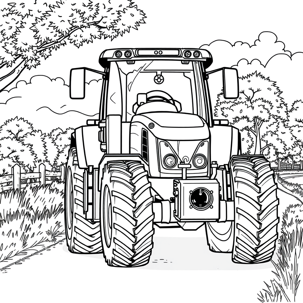 Trator em uma Estrada Rural
