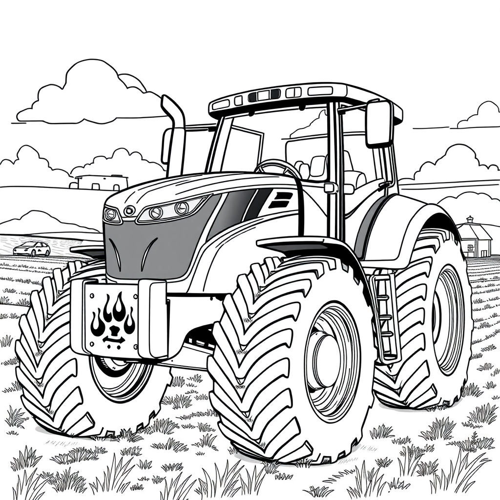 Trator Moderno no Campo