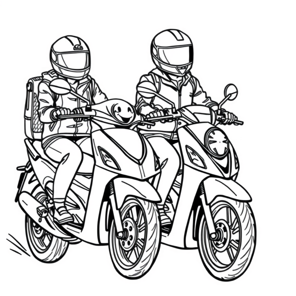 Duas Motos Viajando Juntas