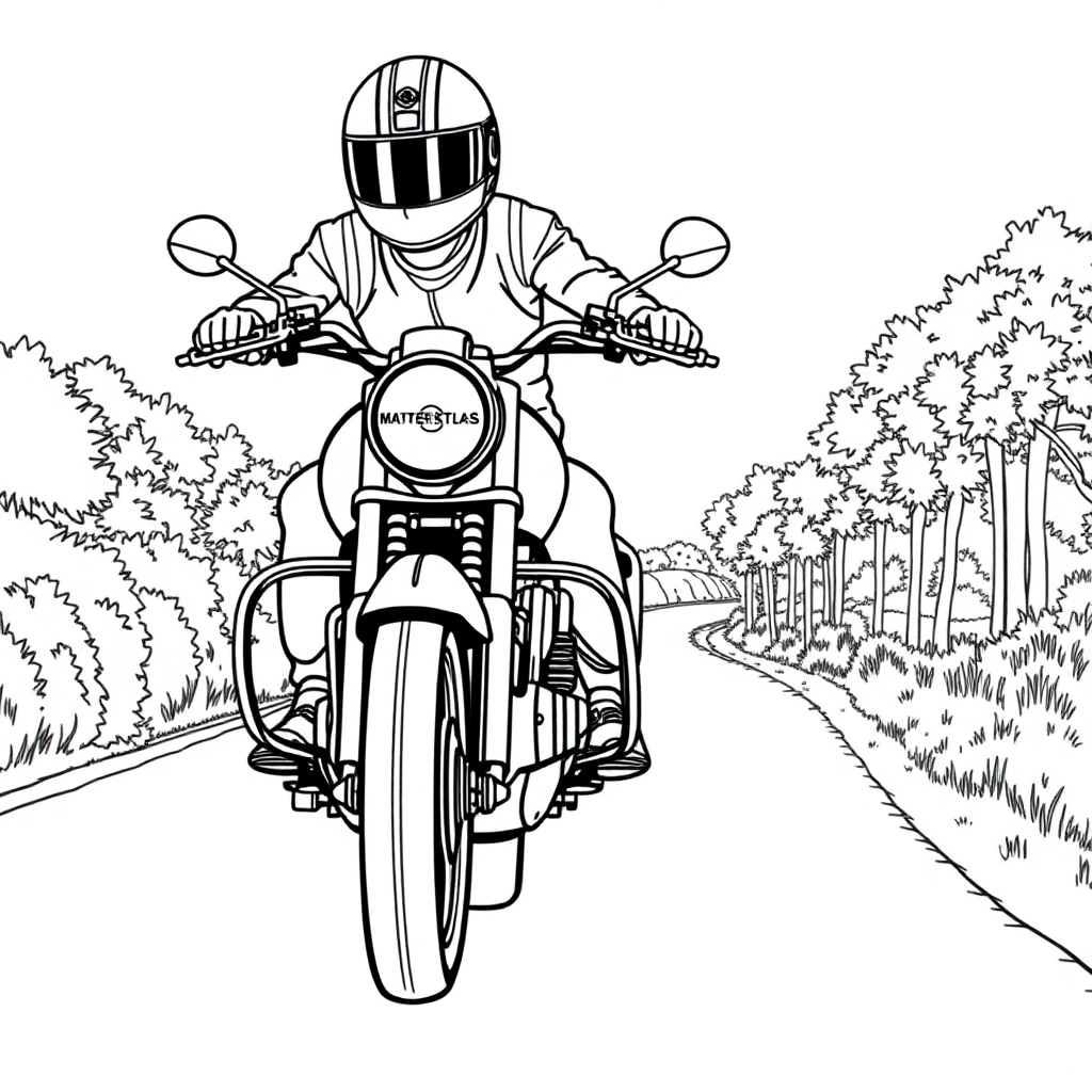 Moto Clássica em uma Estrada Rural