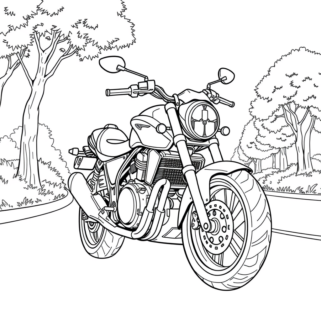 Moto Custom em uma Rodovia