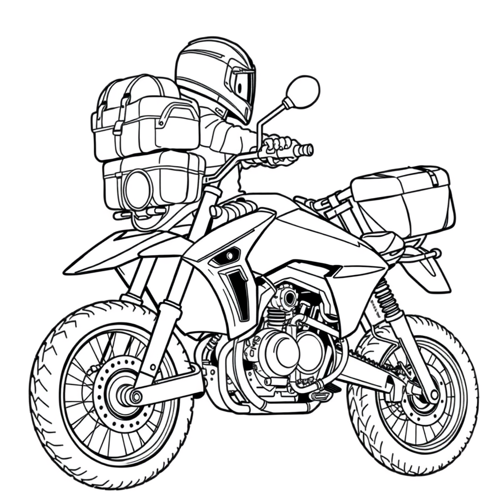 Moto de Aventura com Bagagem