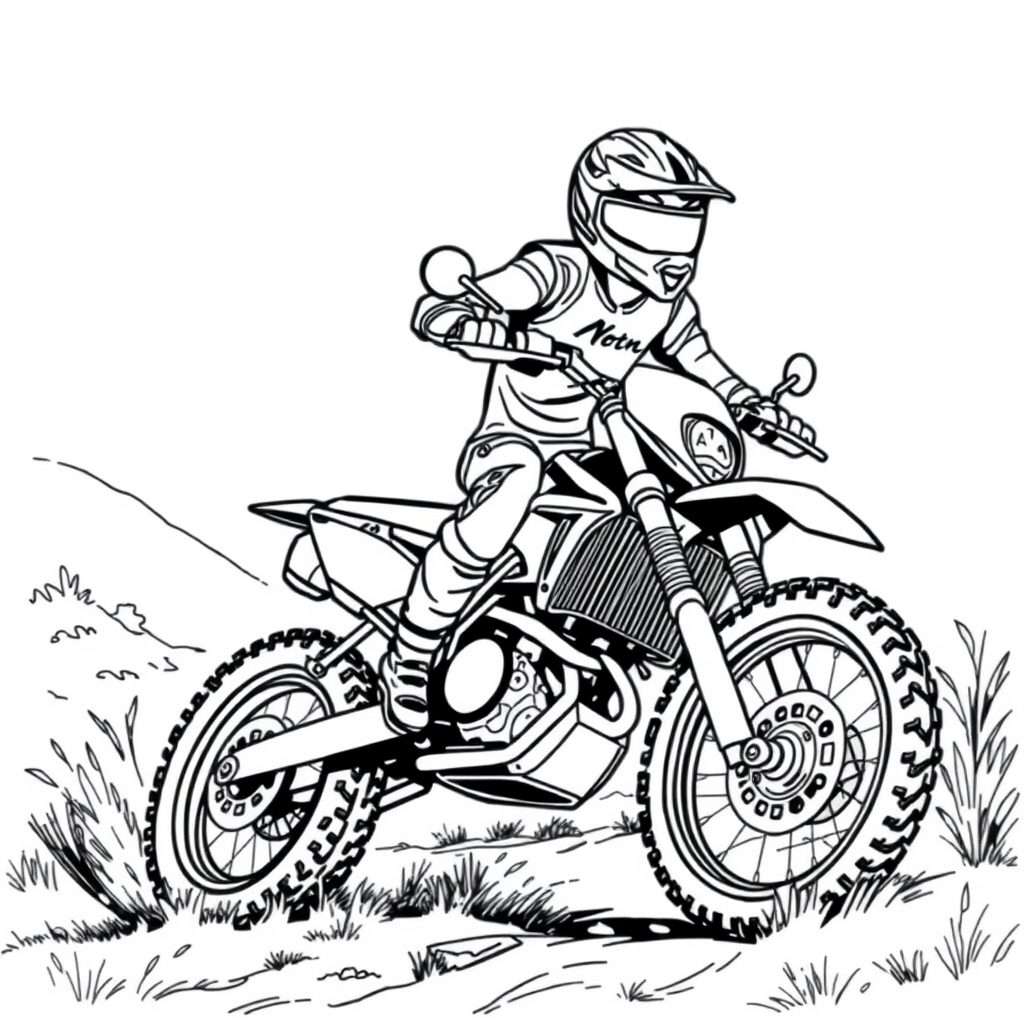 Moto Trail em uma Trilha