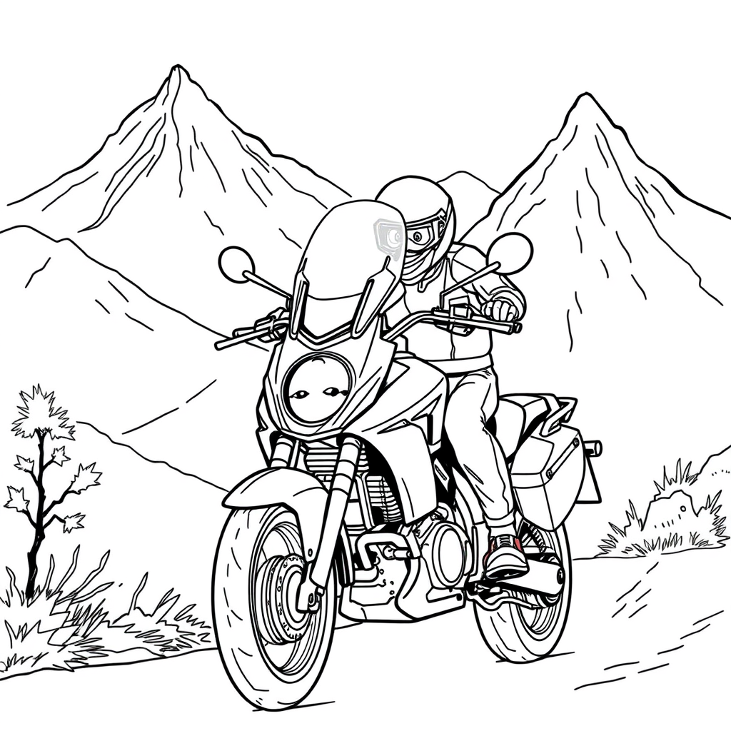 Moto Viajando pelas Montanhas