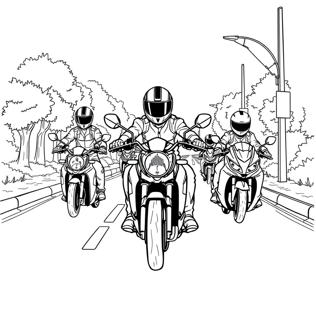 Passeio de Motos pela Estrada