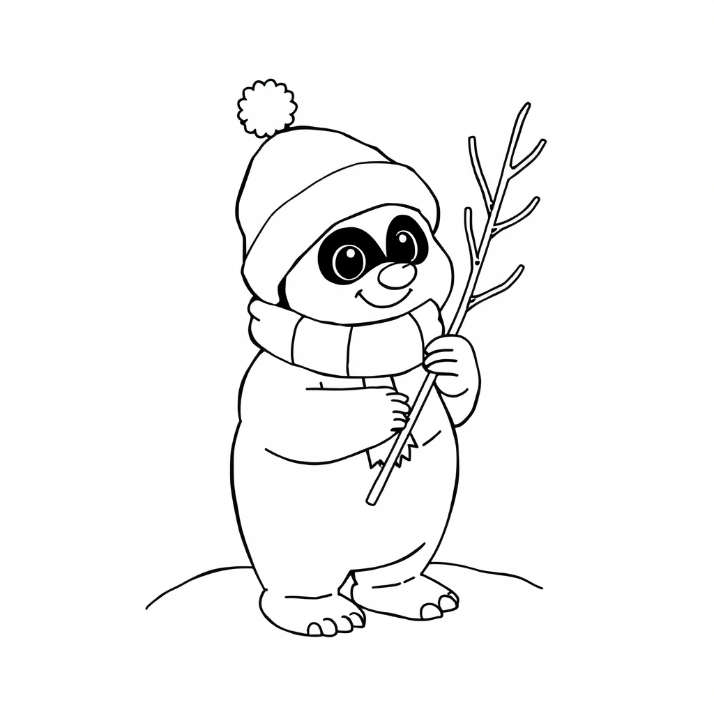 Boneco de Neve com Cachecol