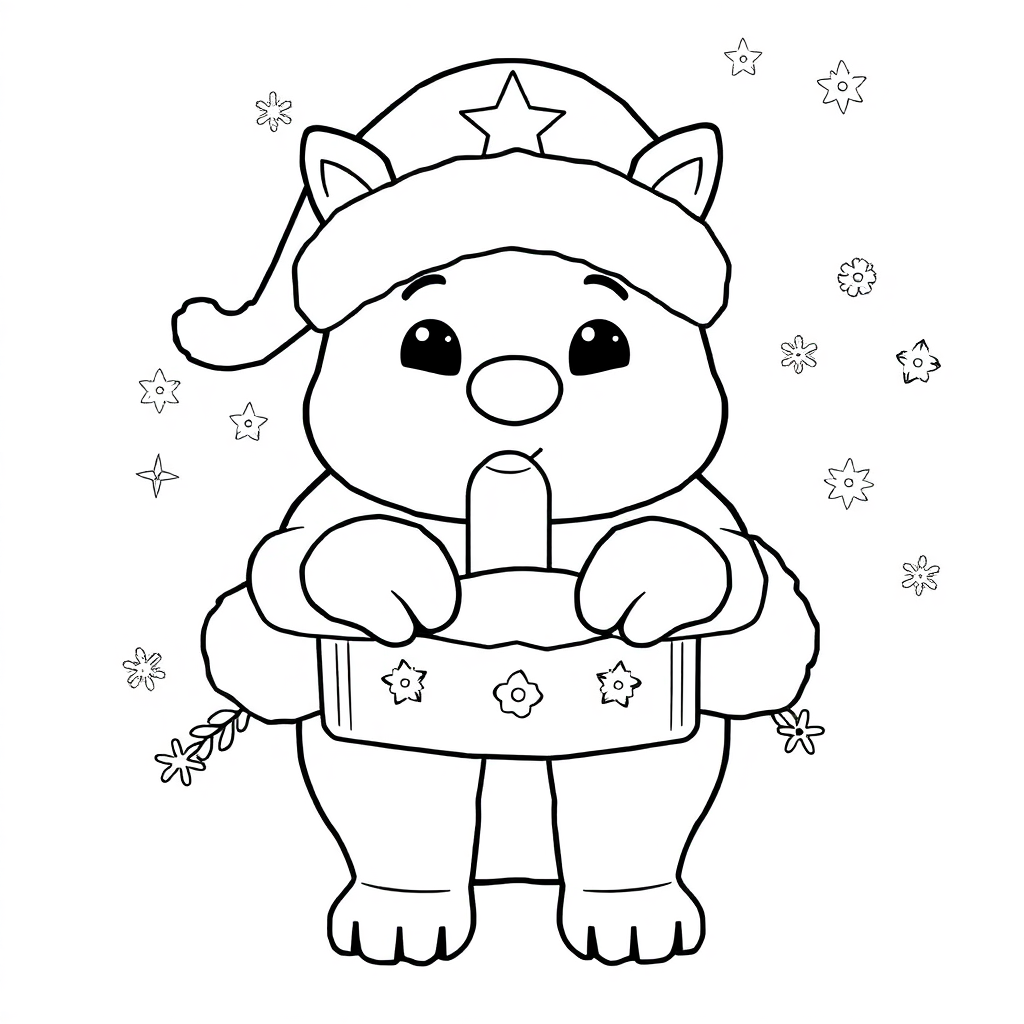 Natal Infantil para Colorir