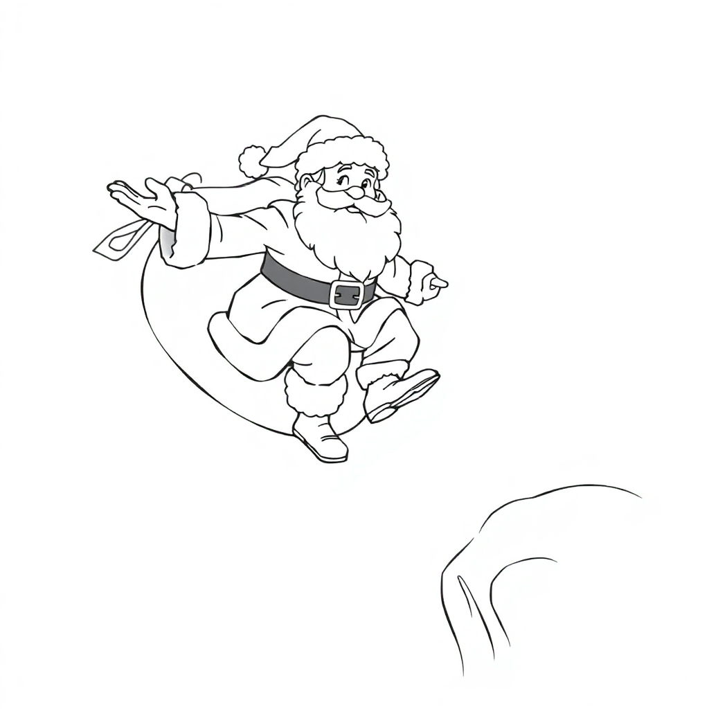 Papai Noel Descendo pela Chaminé