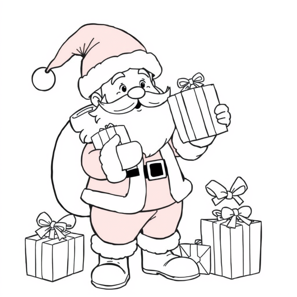 Papai Noel Entregando Presentes
