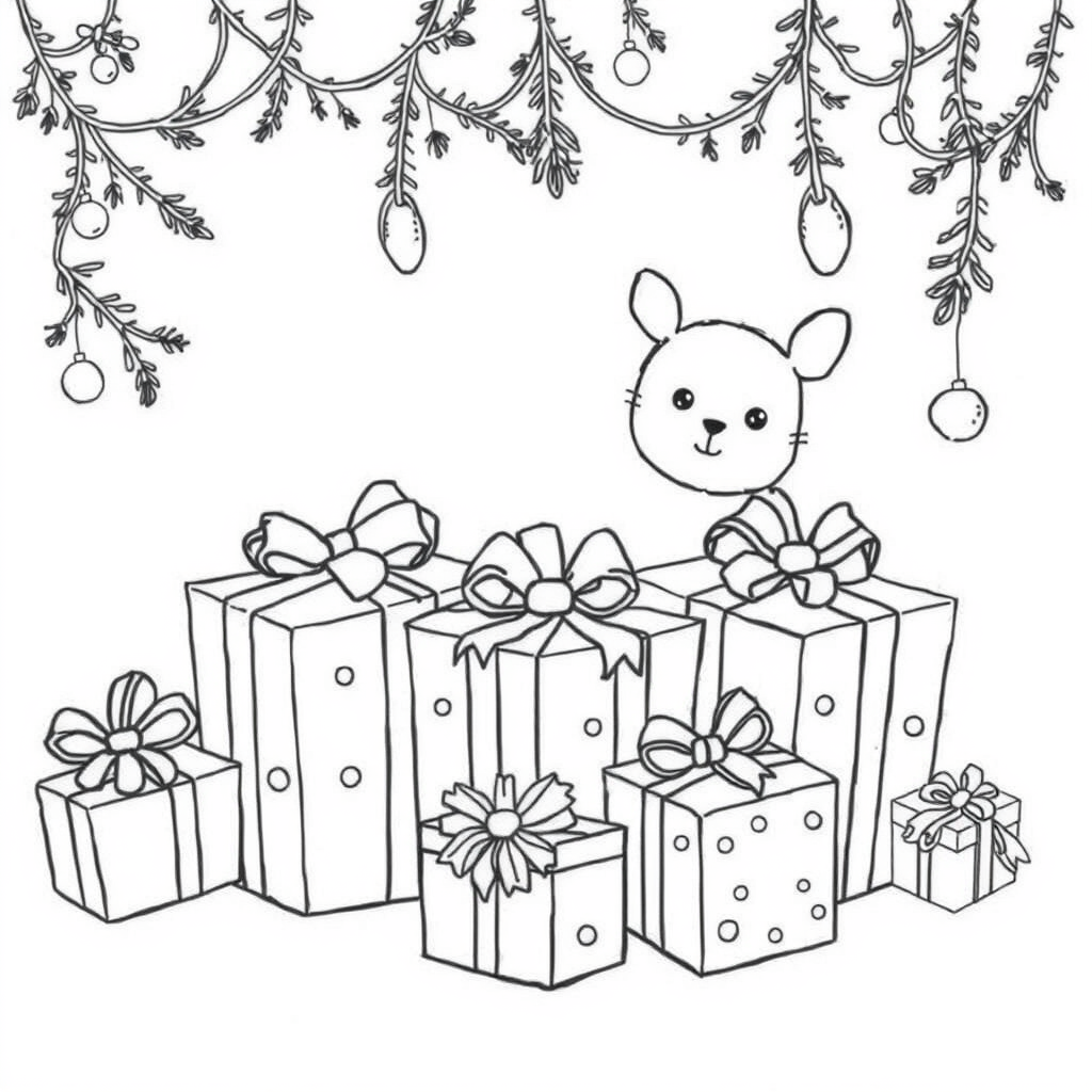Presentes de Natal com Laços