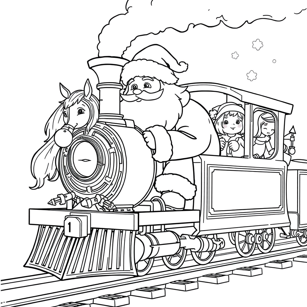 Renas Puxando o Trenó do Papai Noel