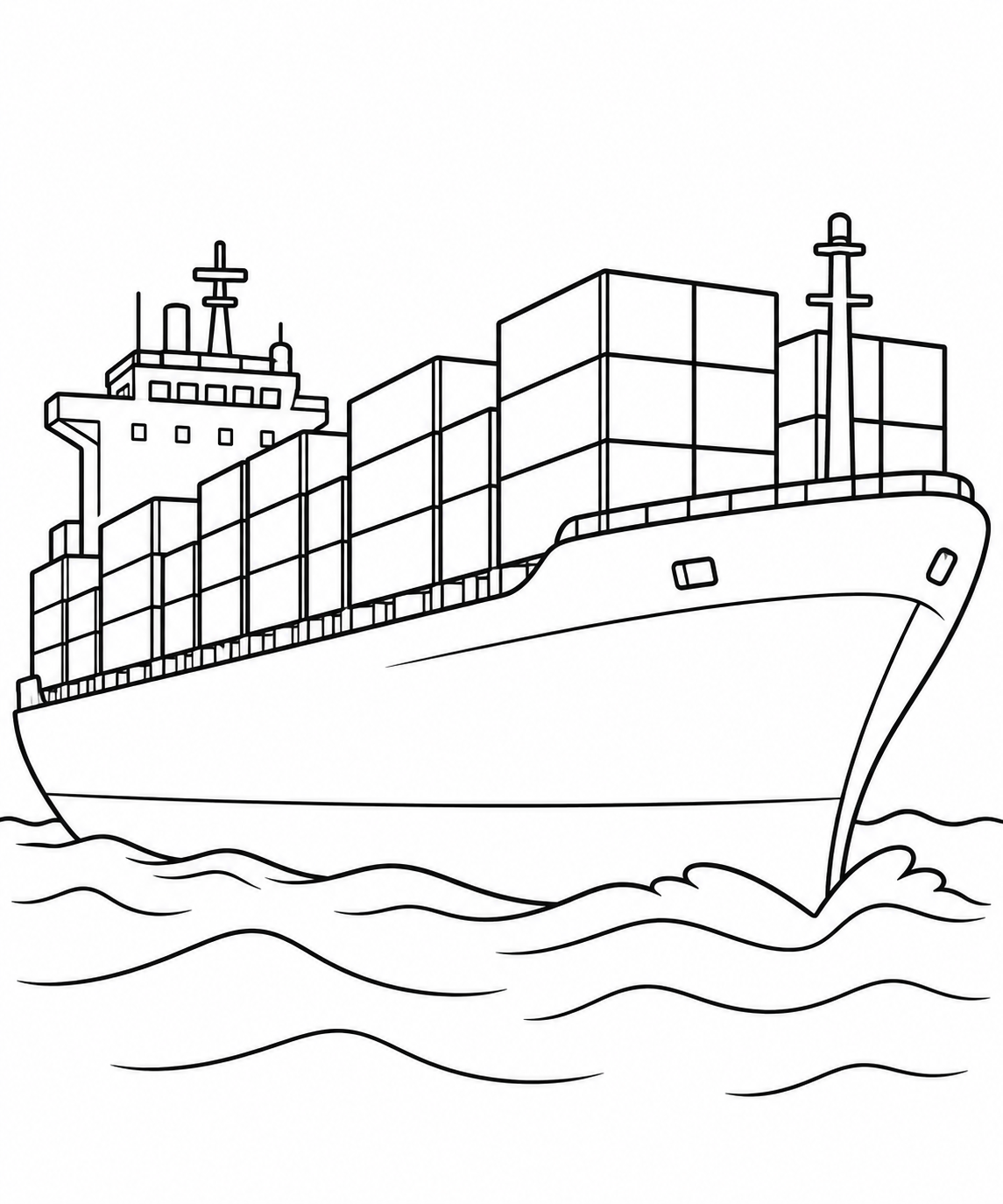 Navio Cargueiro Transportando Contêineres