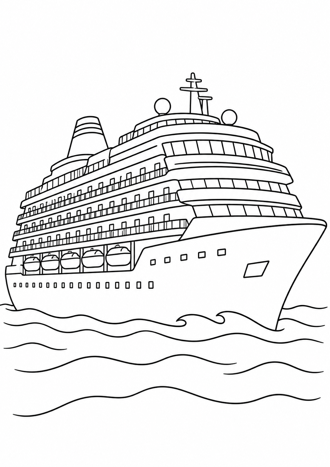 Navio de Cruzeiro com Vários Andares