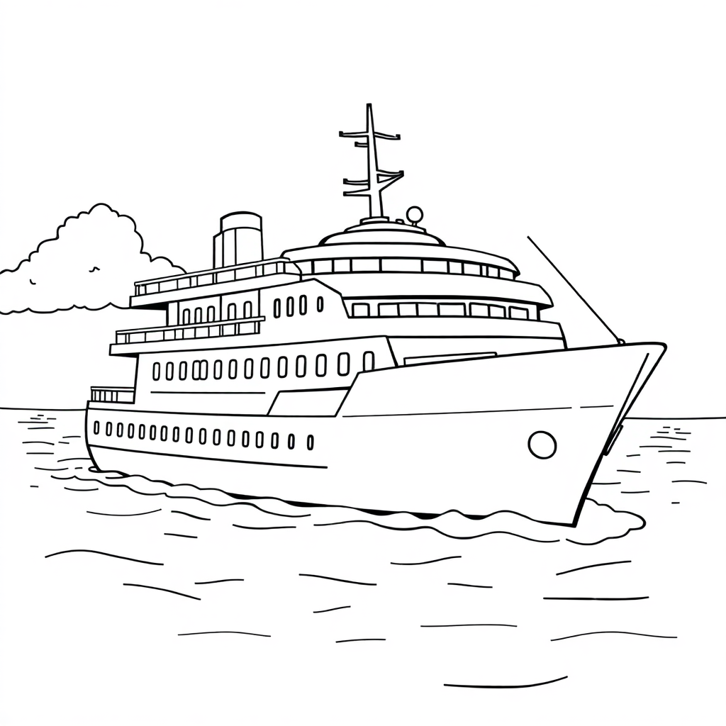 Navio de Passageiros em Alto-Mar