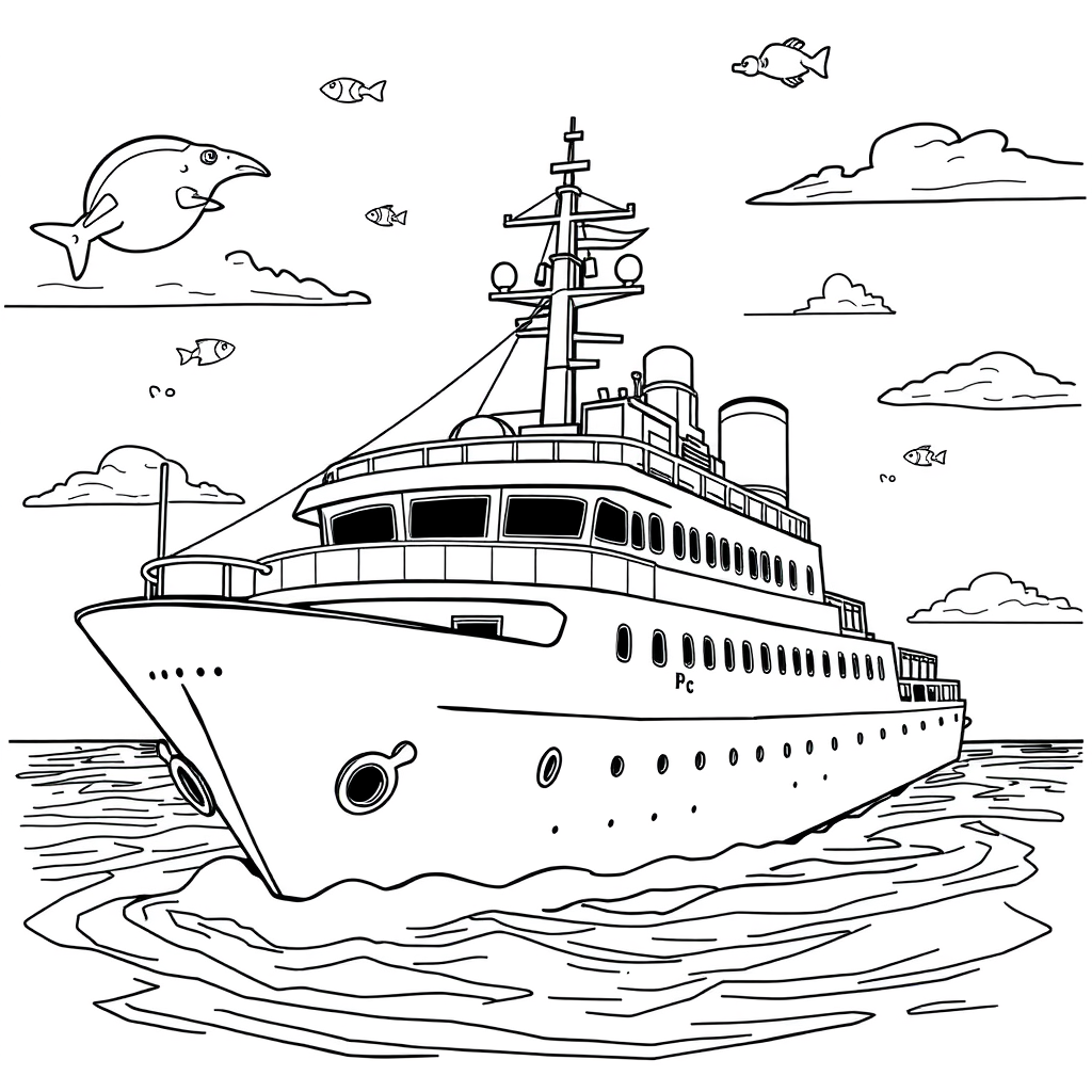 Navio de Pesquisa no Oceano