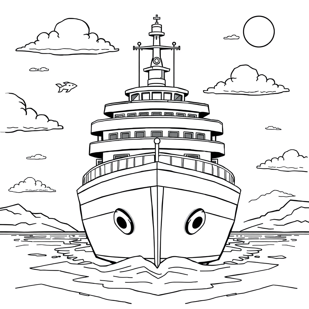 Navio Visto de Frente