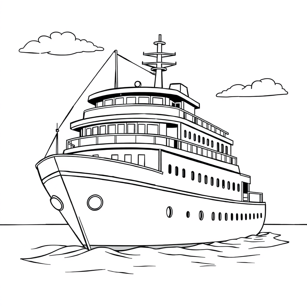 Navio Visto de Perfil