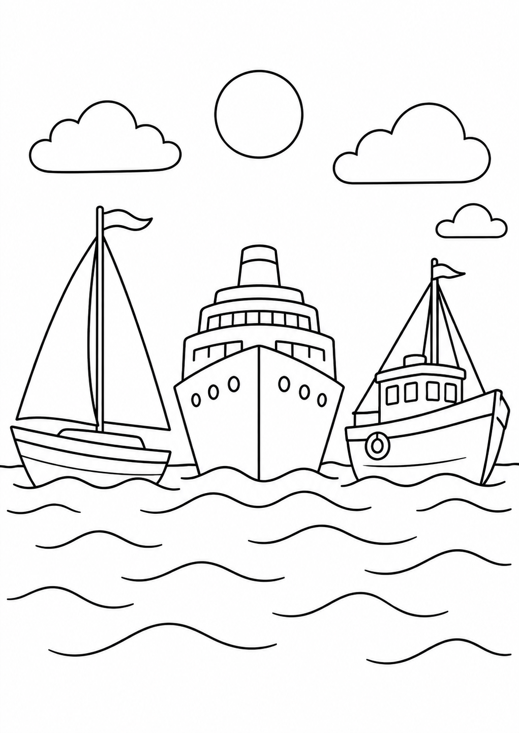 navios para Colorir