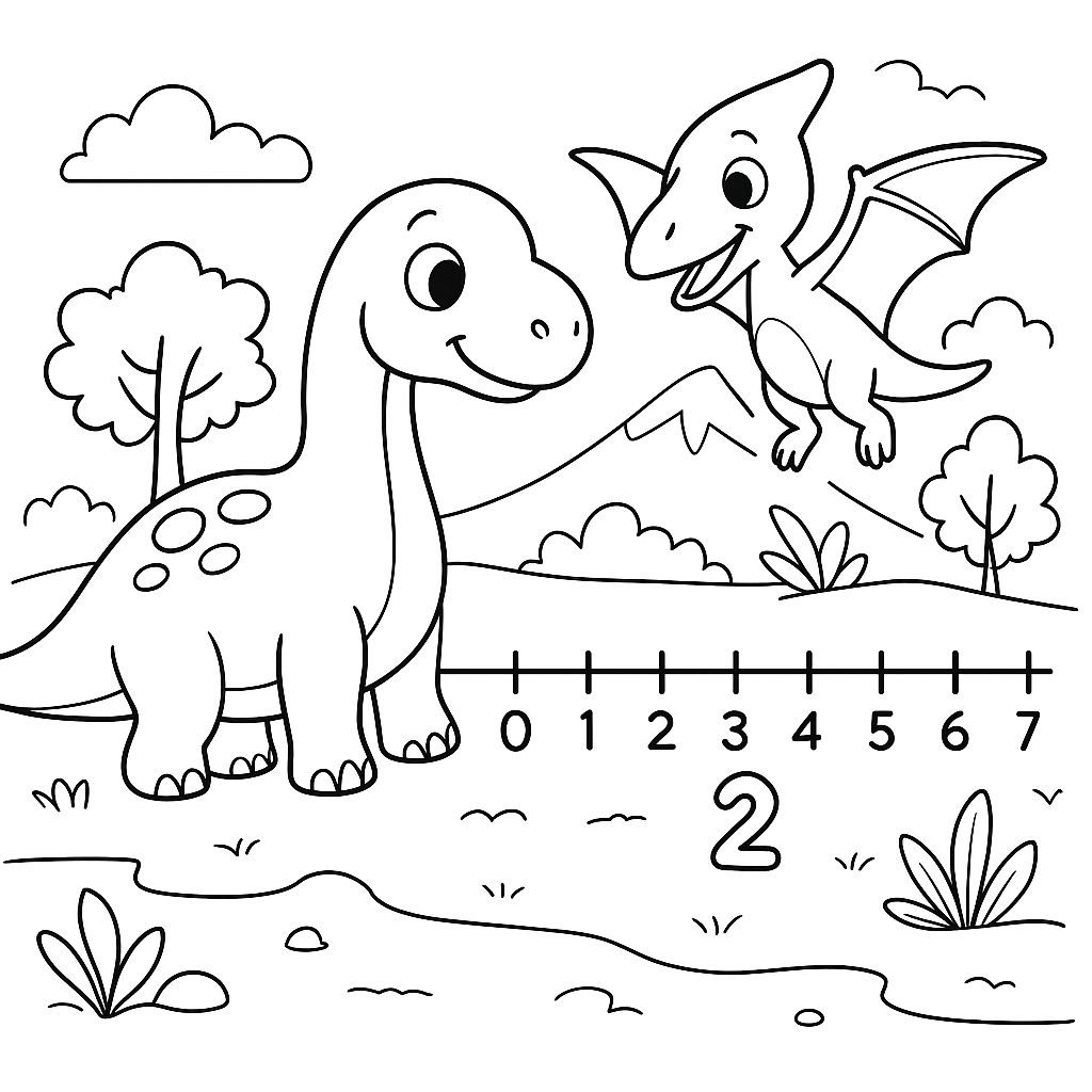 Dinossauros e a Linha Numérica