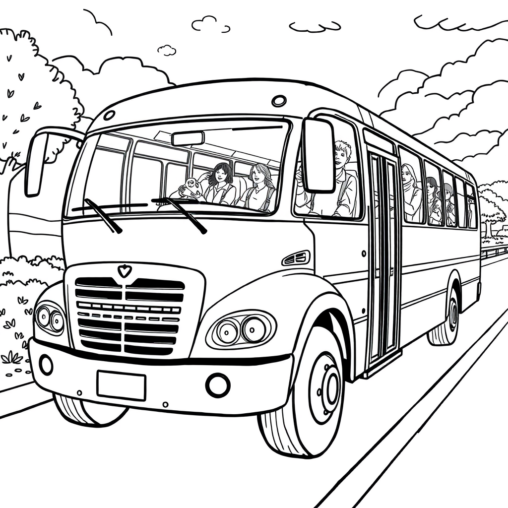 Ônibus de Excursão com Passageiros